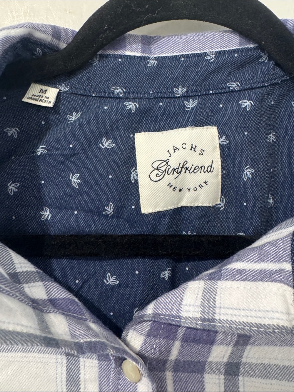 Jachs Girlfriend Plaid Flannel Shirt  Women’s Medium Snap Front Shacket - Picture 8 of 8